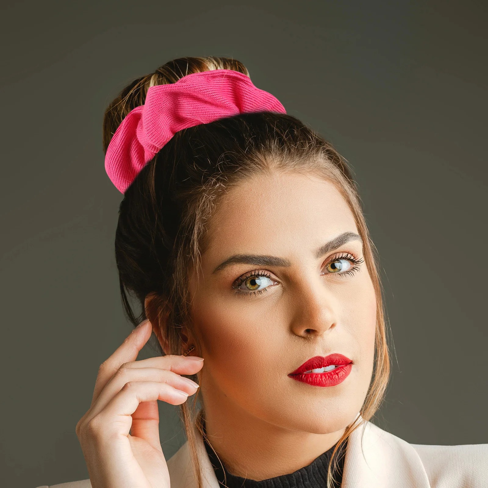 

6pcs Vintage Scrunchies Large Elastic Ties For Women Stretchable Soft Durable Accessories Party Wedding Daily Use Scrunchy