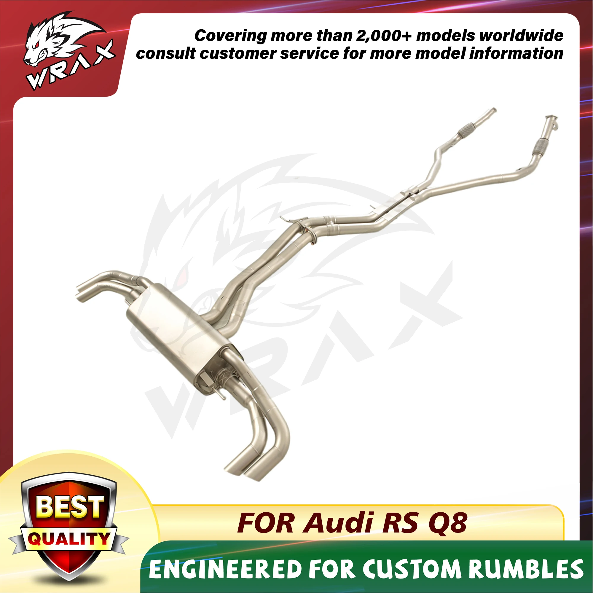 

WRAX stainless steels For Audi Q8 Electric Exhaust Control Valve Systems car accessories Catback lossless replacement