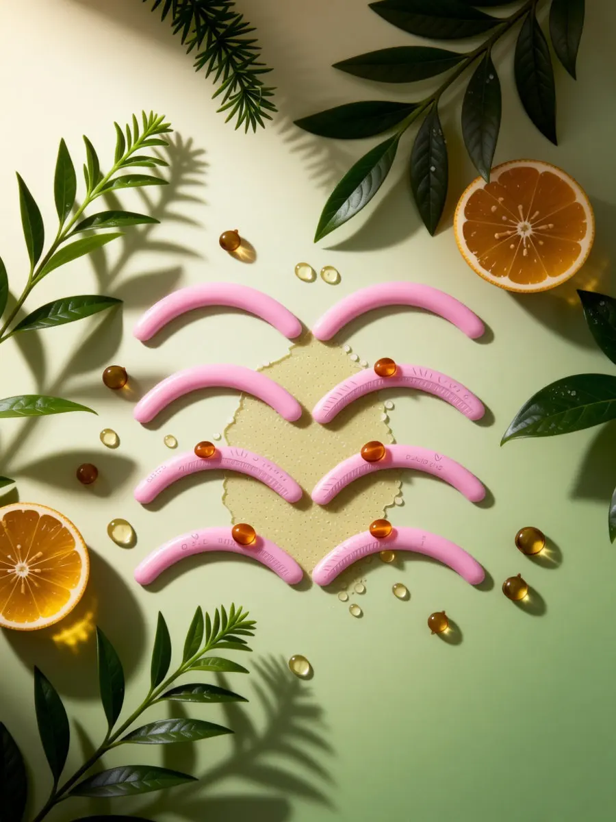 16Pcs Eyelash Curler Replacement Pads Soft Silicone Refills Washable Gentle Curl Support for Thick Curled Lashes Pink