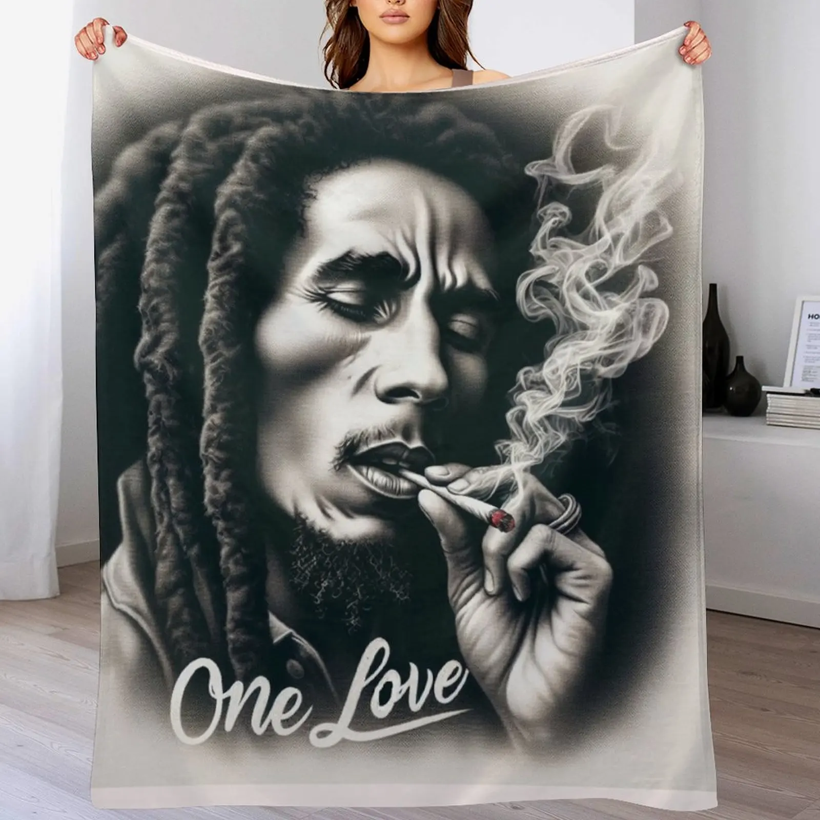 

BOB MARLEY Throw Blanket Summer Cool Breathable Blanket for Sleeping