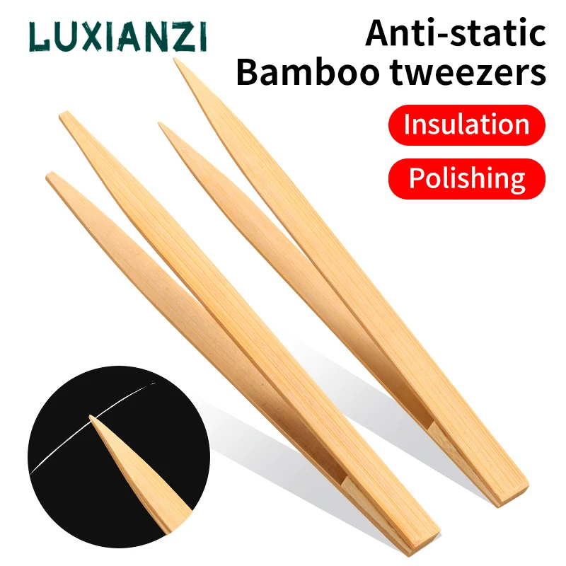 

1 шт., антистатические пинцеты LUXIANZI из бамбука для ремонта печатных плат
