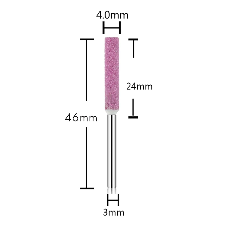 50 Pieces Burr Grinding Stone File,Polishing Grinding Tool Grinding Bits For Chainsaw Sharpener, 0.16 Inch/ 4 Mm