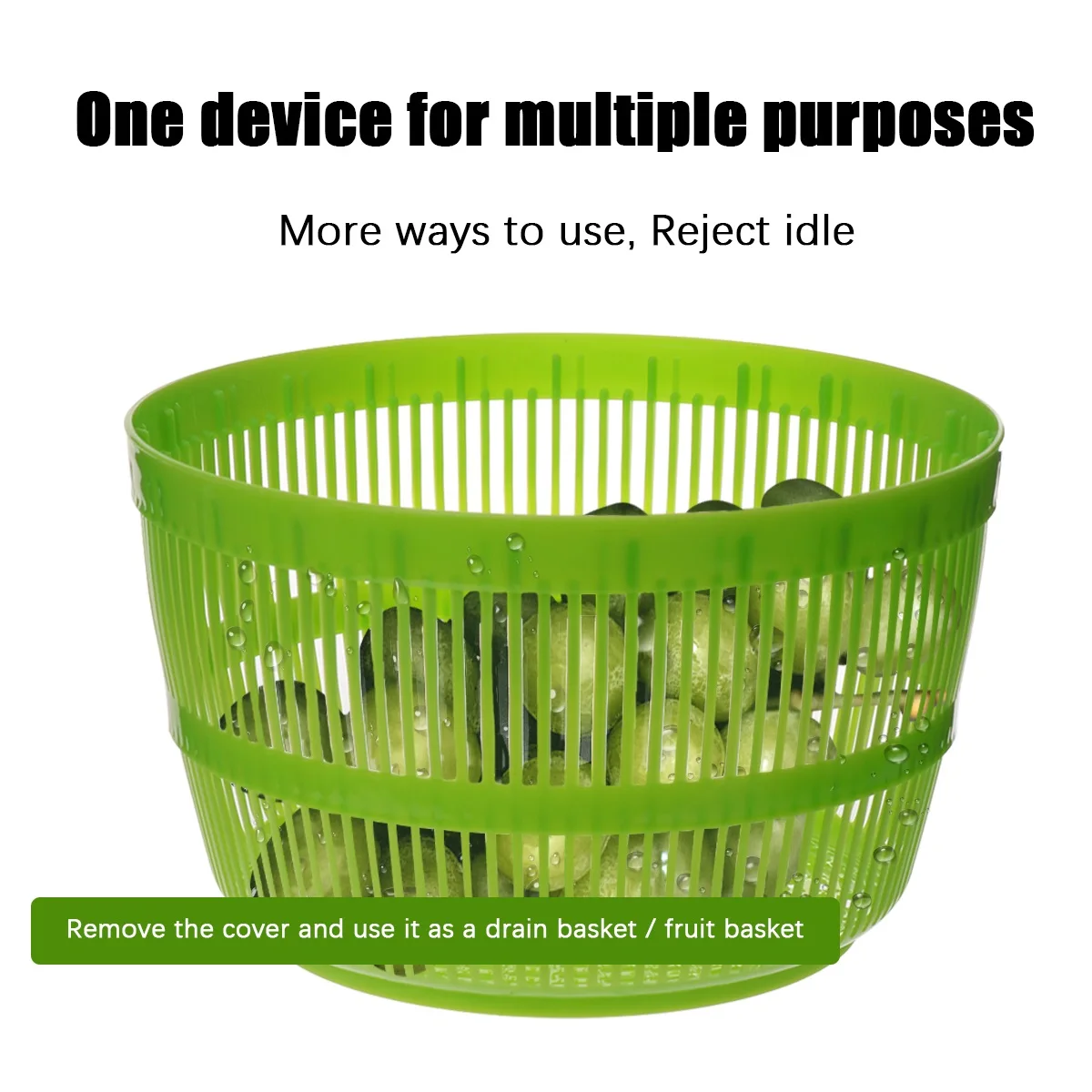 

Vegetable Dehydrator Dryer Salad Spinner Throw Water Washing Basket Fruit Drain