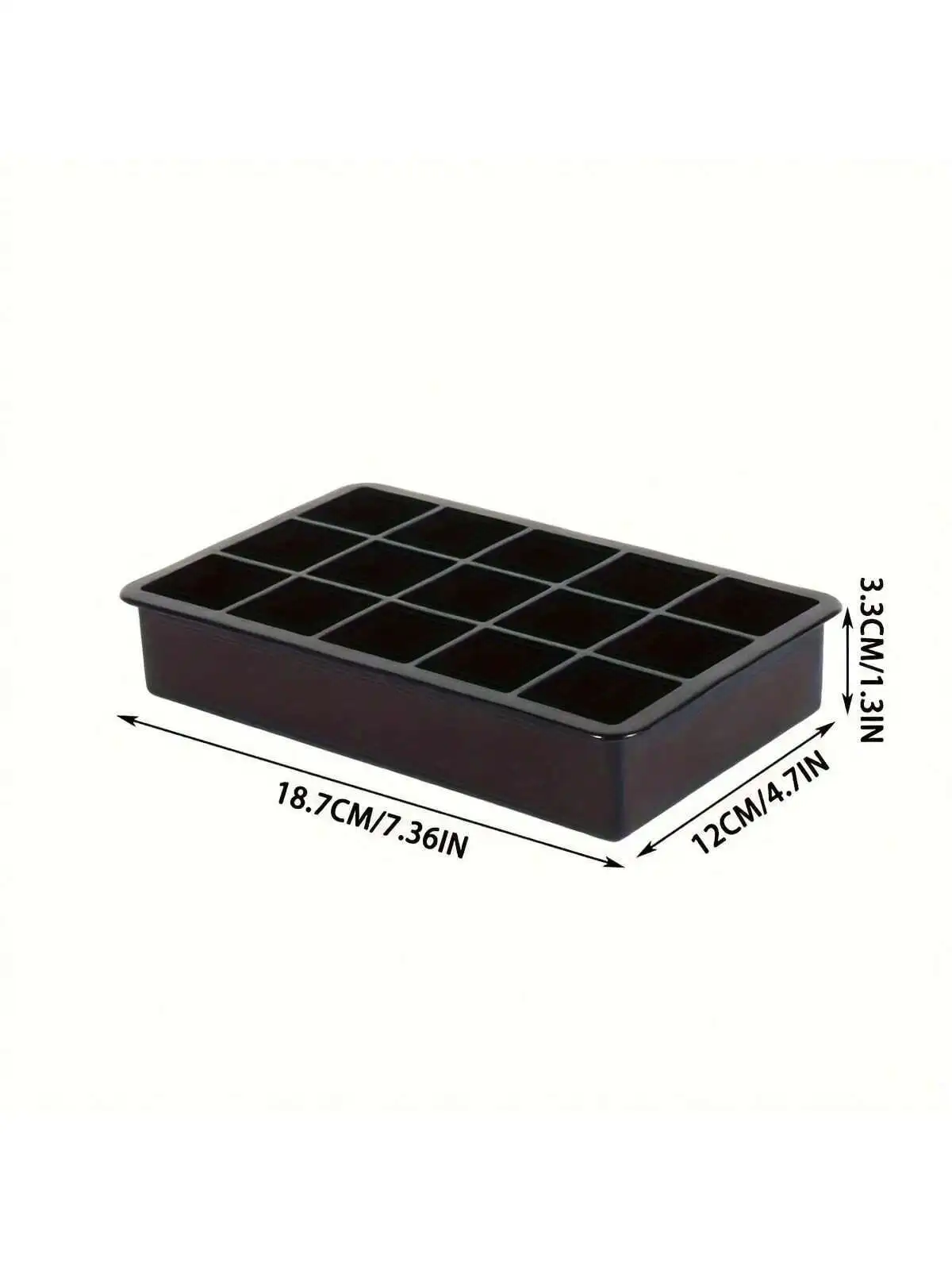 1개 소형 실리콘 얼음 트레이 - 원형 및 사각형 얼음 큐브, 벌집 모양 대형 사각형 블록 몰드 - 안전하고, 청소가 쉽고 편리함