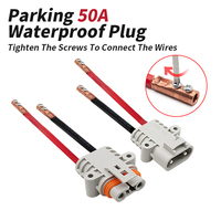 Waterproof 50A Parking Power Connector Cable 10-Square No-Pressure Male Female Docking Plug for High-Power Truck Air Conditioner