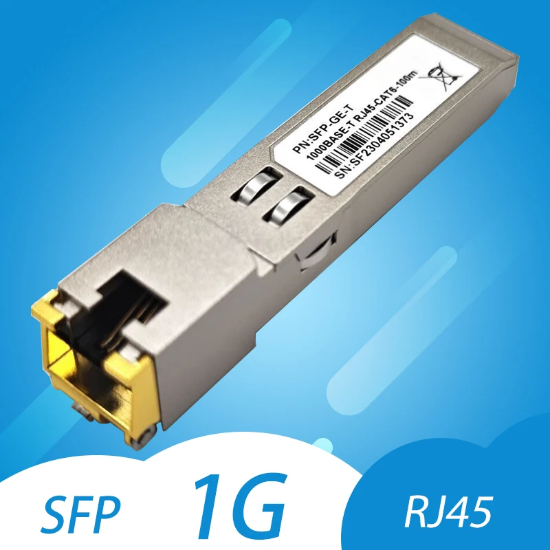 

1.25G SFP to RJ45 Module, 1000Base-T Copper SFP Ethernet Transceiver for Cisco GLC-T/SFP-GE-T, Meraki HUAWEI, Mikrotik, Ubiquiti