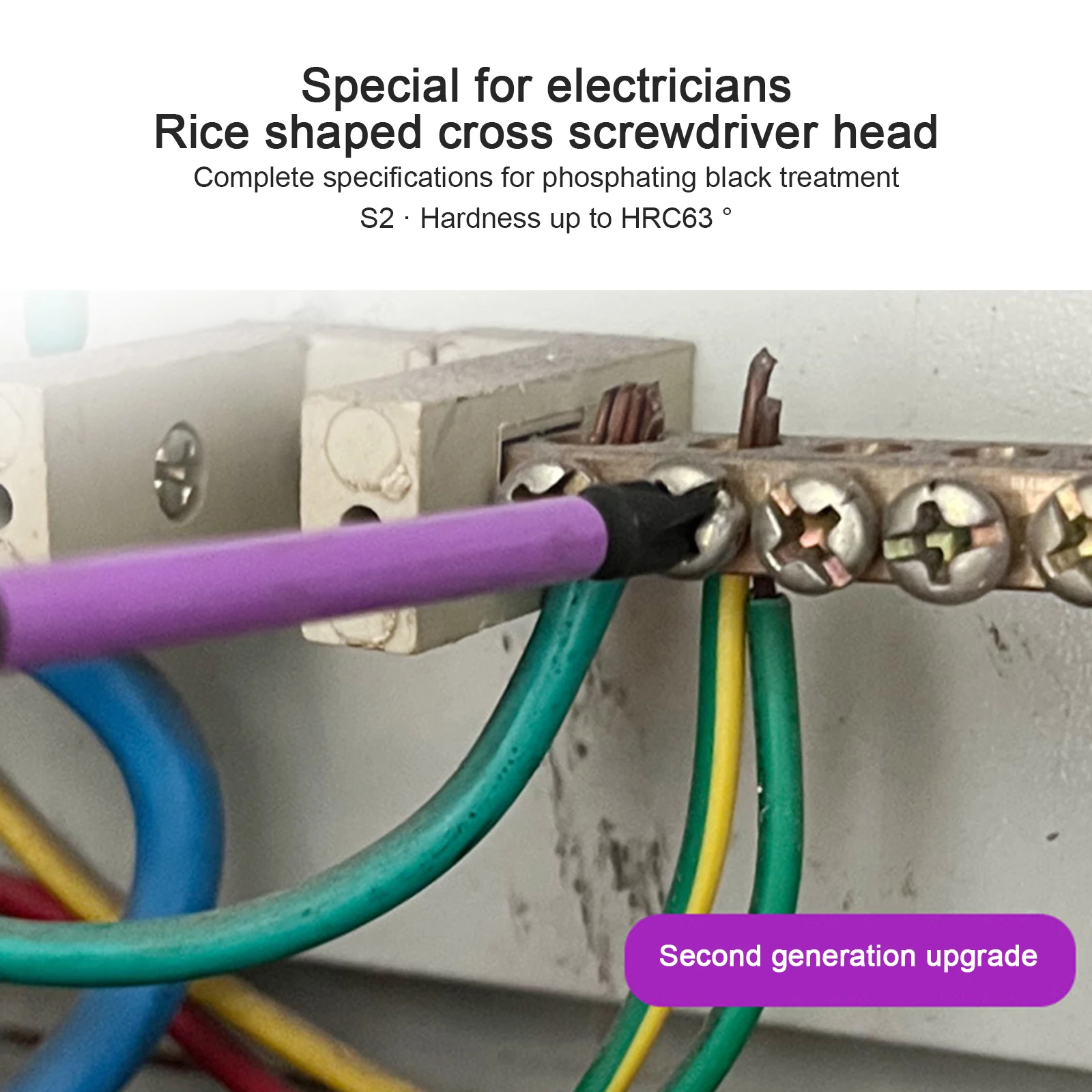 Puntas de destornillador de Cruz ranurada especial, herramienta eléctrica de electricista, 6 piezas, 65/110mm, Nutdriver FPH1, FPH2, FPH3