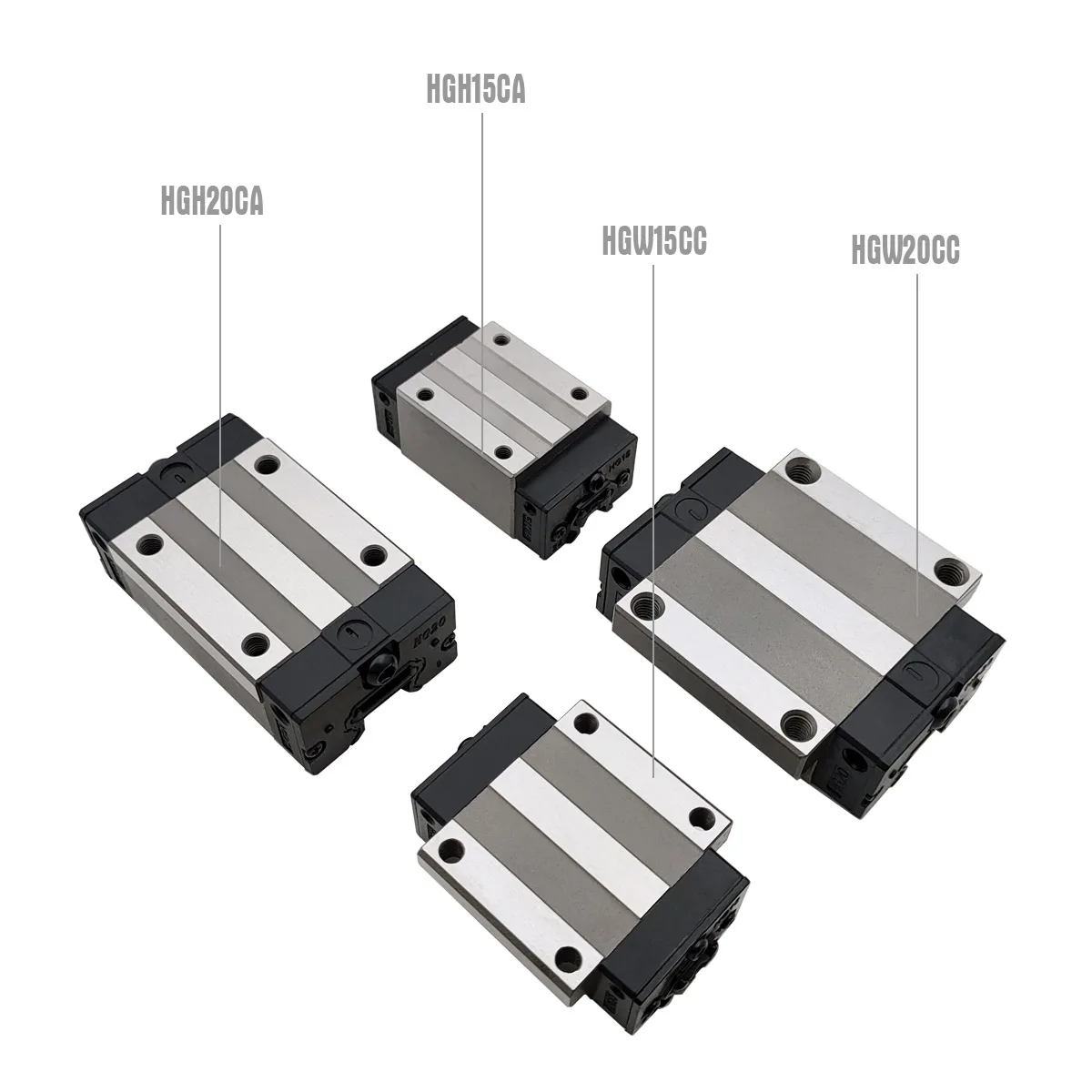 slider block match use HGR linear guide for linear rail CNC diy parts HG15 Track L300mmHGH20CA HGW20CC HGH20CA HGW20HC HGH20CC H