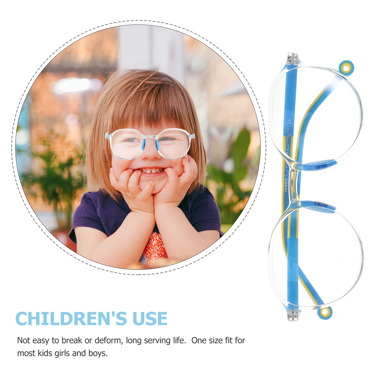 

Kids Blue Light Blocking Glasses Boys Girls Tr90 Lightweight Durable for Computer Video Gaming Watching Eyewear Protect Eyes