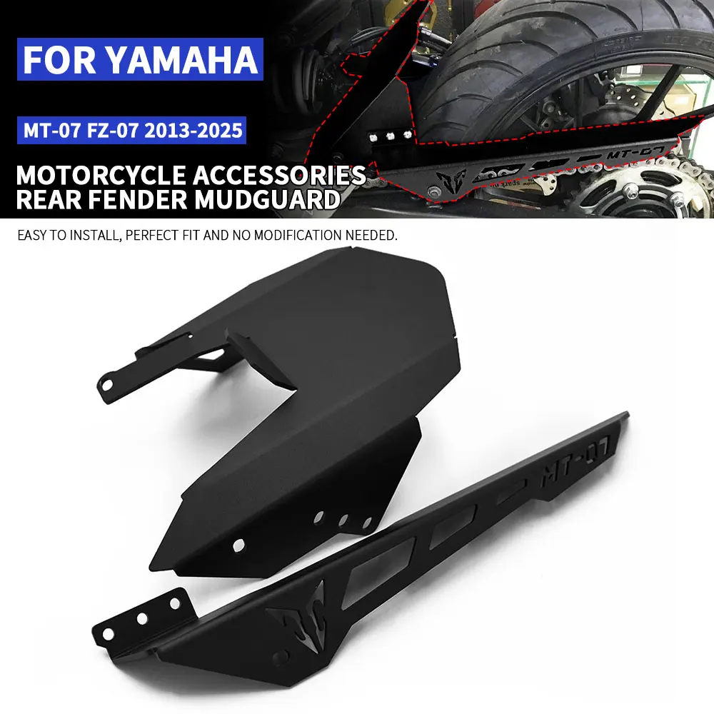 

Motorcycle Rear Fender Mudguard with Chain Guard Protector For YAMAHA MT-07 FZ-07 MT07 MT 07 on FZ07 FZ 07 2013-2025 2021 2022