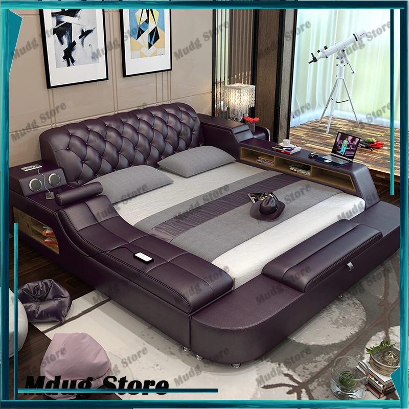 

Cabinets Dressing Bed Organiser Twin Charger Sleeping Smart Bed Lounge Queen Children Camas Matrimoniales Bedroom Furniture