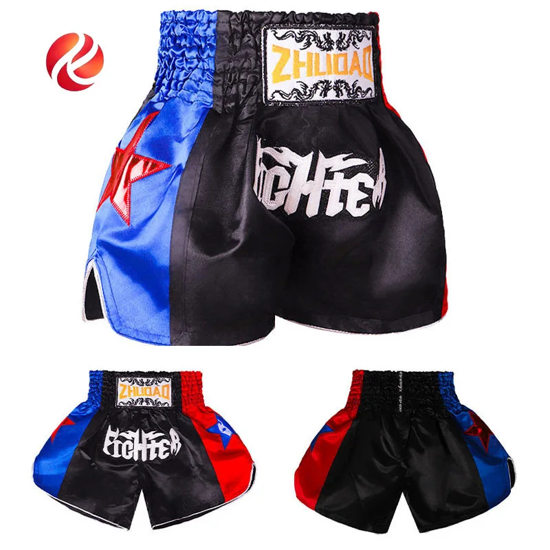Muay Thai Shorts for Men Women Breathable MMA Fight Training Shorts Quick-Dry Combat Sports Gear Skull Sublimated Boxing Shorts