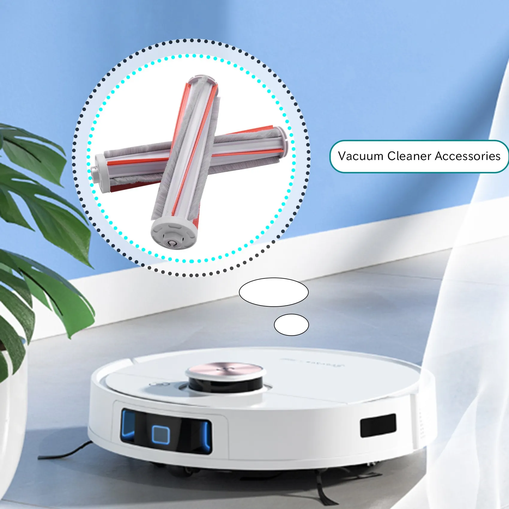 Spazzola a rullo Confezione da 2 spazzole a rullo per Xiao ROIDMI F8 F8E NEX X20 Parti di ricambio per aspirapolvere manuale in fibra di carbonio