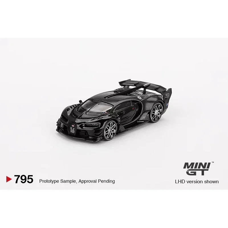 In Stock MINIGT Bugatti 795 1:64 BGT Vision Gran Turismo VGT Black Diecast Model Collection Toys