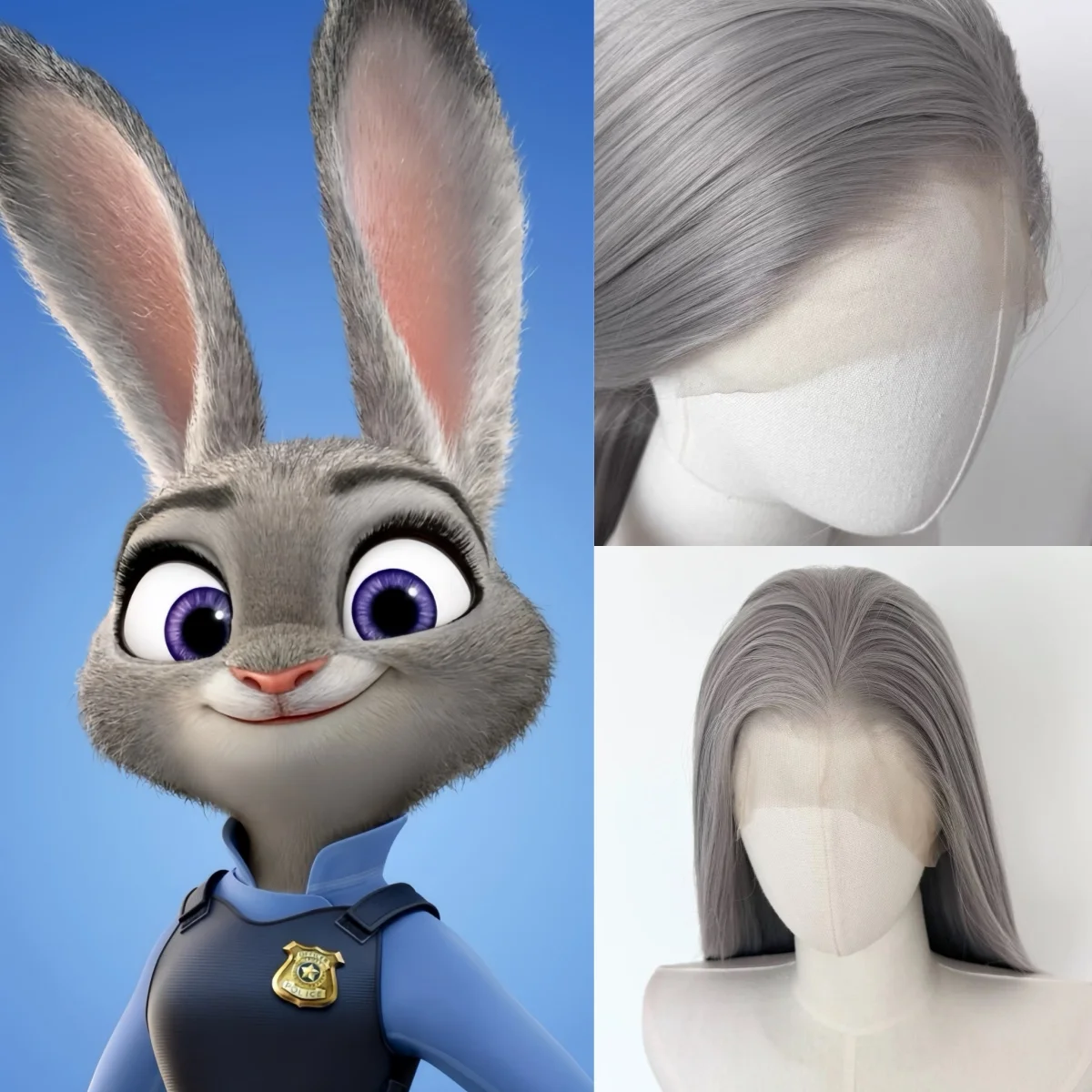 BeiBei 13X4 الدانتيل شعر مستعار أمامي طويل مستقيم رمادي الاصطناعية الدانتيل الباروكات للنساء السود مع ارتفاع درجة الحرارة الألياف 26 بوصة رمادي الباروكات #1