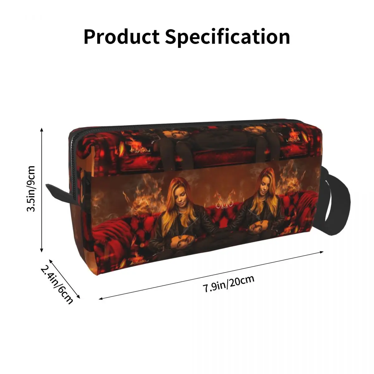 Lucifer Morningstar Makeup Bag Cosmetic Organizer Storage Dopp Kit Toiletry Cosmetic Bag for Women Beauty Travel Pencil Case