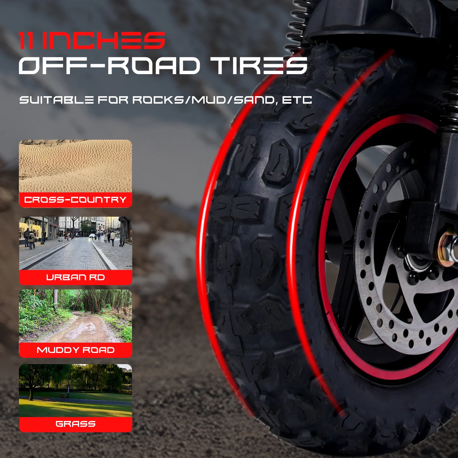 J11 سكوتر كهربائي مستودع الولايات المتحدة الأمريكية 1200 واط فرش السيارات 48V18ah سكوتر كهربائي الكبار ماكس سرعة 34 ميل 11 ''إطارات الطرق الوعرة #5