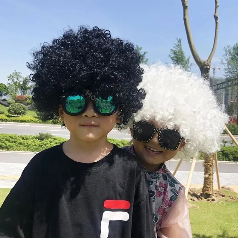 Performance Wavy Curly Clown Wig Cosplay Hair for Dance Christmas Adult Birthday Party Disco Decoration Hat Kids Gift Supplies