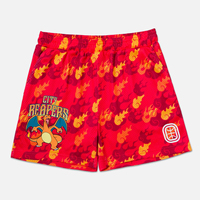 2025 New Fiery dragon Cartoon Flame line Shorts Breathable Training Sports Basketball Loose Casual Beach Shorts OTE