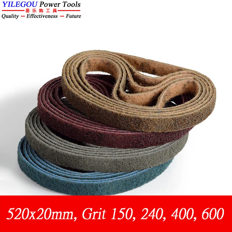 

5 шт. Нейлоновая шлифовальная лента диаметром 520 мм. Нейлоновая круглая шлифовальная лента 20 x 520 мм для полировки металла. Полировальная лента с щеткой 520 * 20 мм.