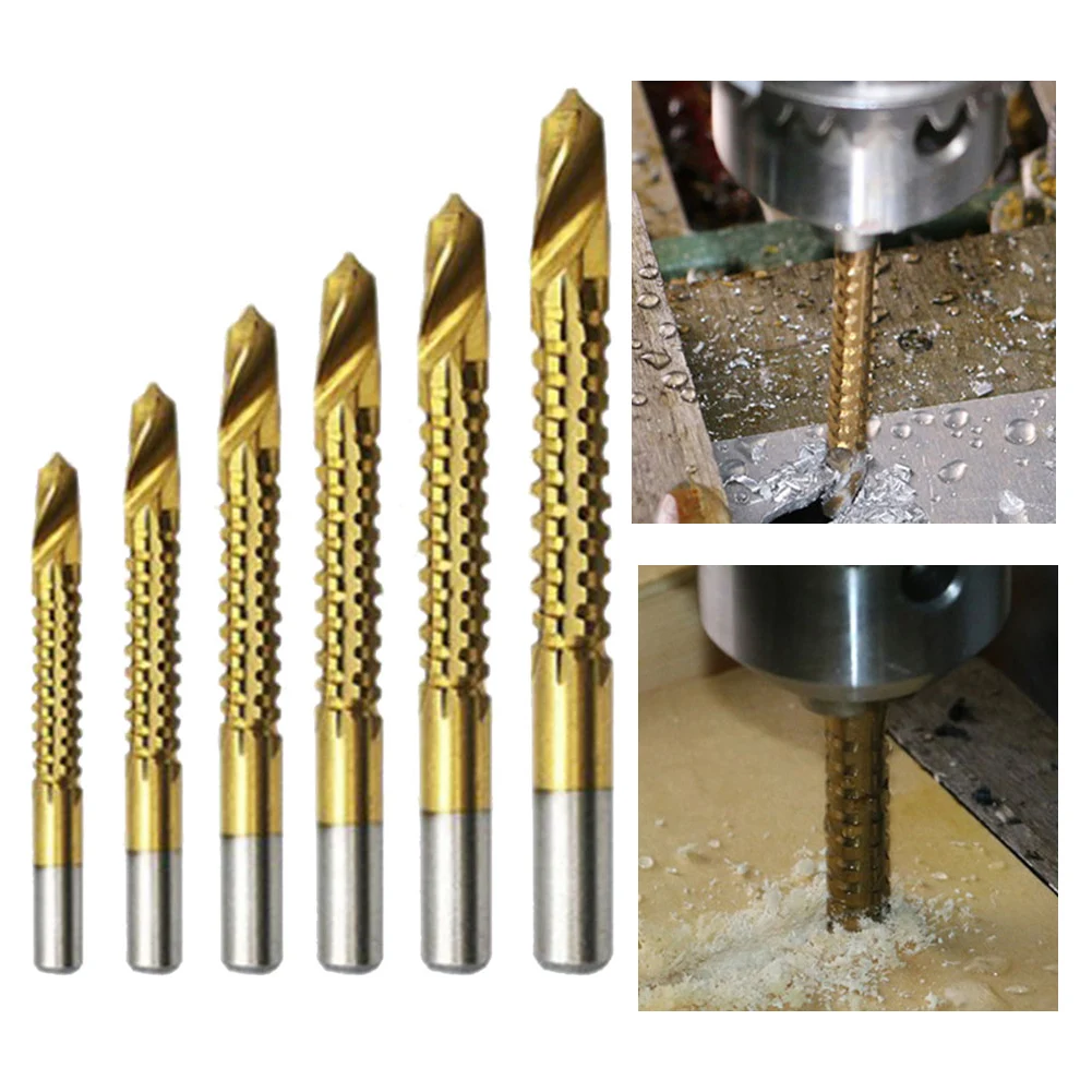 3-8mm Drill Bit Set High Speed Steel Drill 135° Bevel Blade Effective Chip Removal Finely Ground Blade Good Wear Resistance