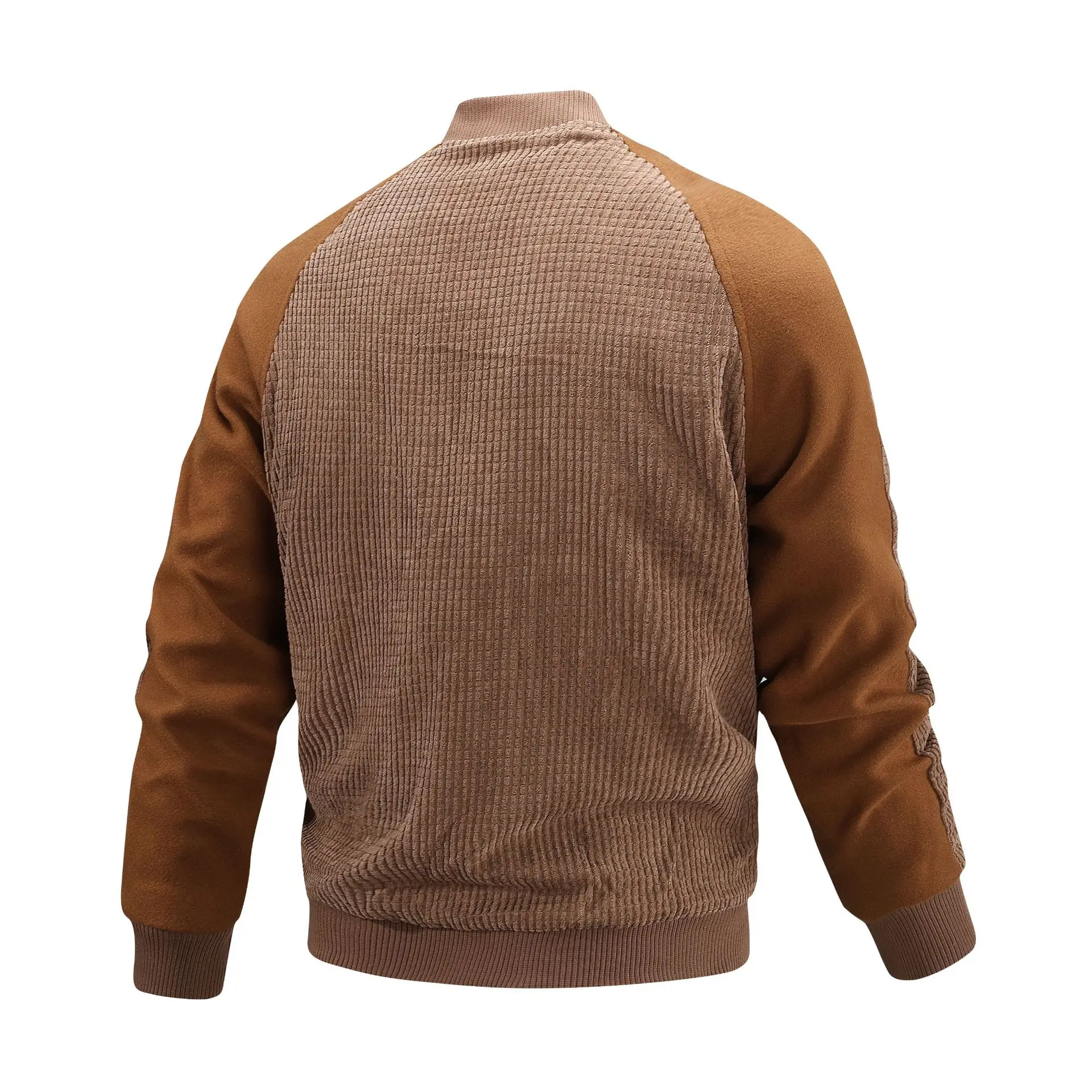 New autumn and winter men's cotton-padded and thickened corduroy and tweed sleeve flight jacket for men, warm and casual