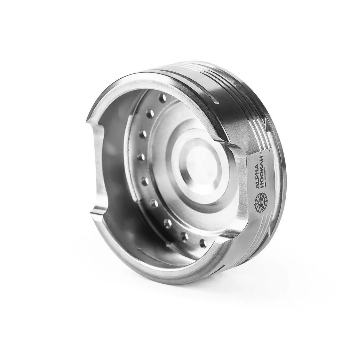 حامل فحم الشيشة الفاخر من الفولاذ المقاوم للصدأ Alpha FNX HMD - وعاء التحكم في الحرارة للشيشة، حتى تدفق الهواء وتصميم مضاد للحرق