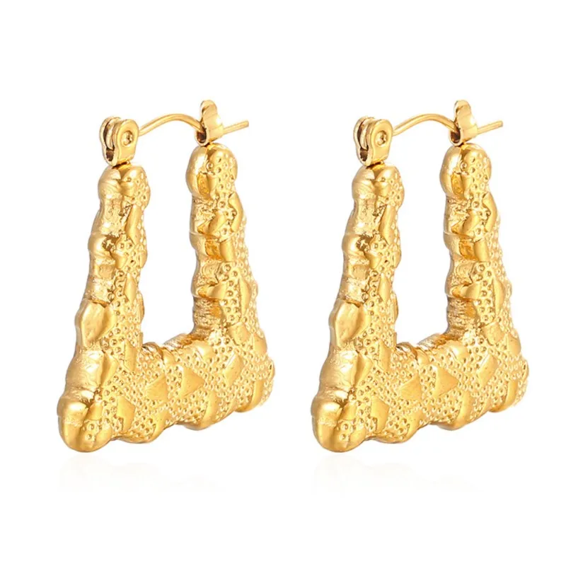 316L Stainless Steel Vintage Twist Hoop Earrings for Women Fashion Niche Design Ear Buckle Jewelry Gift