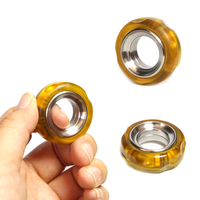 Pei Haptic Ring Mechanical Fidget Ratchet Ring EDC Toys Stainless Steel+Pei Fingertip Metal Tyre Toys Stress Spinner Fidget Toys
