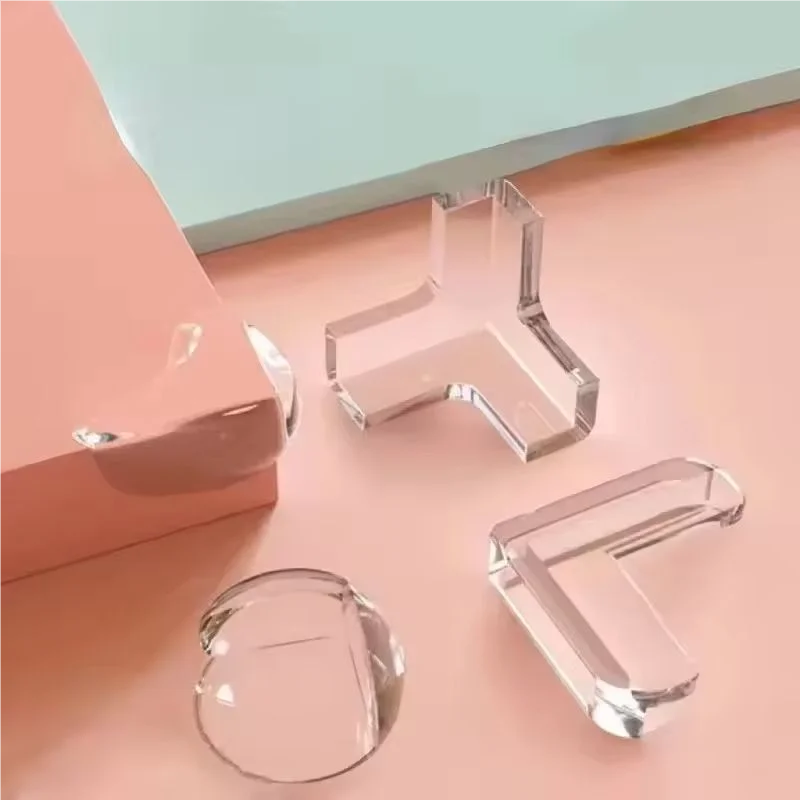 4/8/10/12Pcs Baby Safety Silicone Protector Table Corner Edge Protection Cover Transparent Anti Collision Soft Guard Home Tool