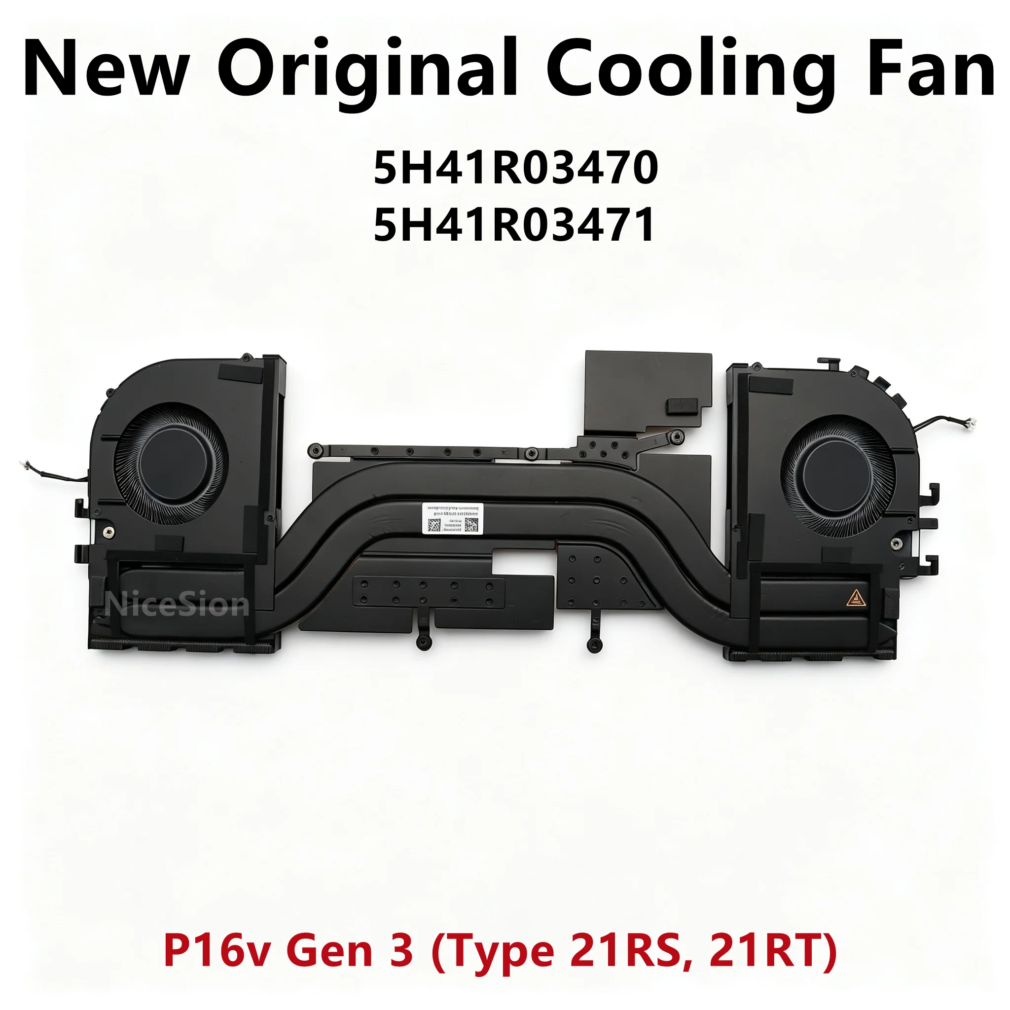 New Original For Laptop Lenovo ThinkPad P16v Gen3 CPU Cooling Fan Heatsink Radiato Cooler FRU PN ：5H41R03470 5H41R03471