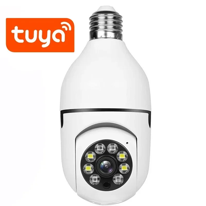 

Tuya Wifi Bulb E27 Surveillance Camera Full Color Night Vision 360° Rotating Automatic Human Tracking Two-way Talk Smart Home