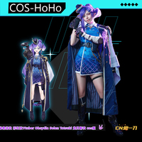 COS-HoHo Vtuber Nijisanji Obsydia Selen Tatsuki Game Suit Gorgeous Uniform Cosplay Costume Halloween Party Role Play Outfit