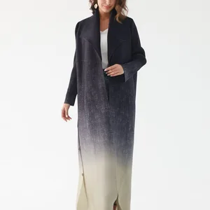 Miyake-Women's Cardigan Women's Saved, Downward gedreht, doppelte Brust, Knopf, Langarm, original Abaya-Designer, 2024 Designer-Kleidung 6 Hauptverkäufe mit Overlay - №1