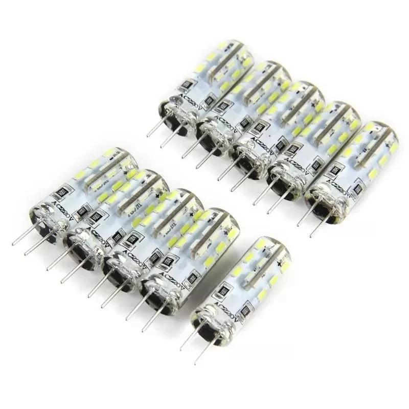 

10PCS G4 LED Bulb Lamp 2W 3W 5W 9W 12W 15W Silicone Lamp AC DC12V 220V 360 Beam Angle Chandelier Light Replace Halogen Lamps