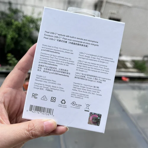 Imagen 2 del producto Original para Google auriculares USB tipo C con cable en la oreja música deporte auriculares con micrófono para Pixel 10 9 8 7 6 Pro 7a 6a 5A 4 XL