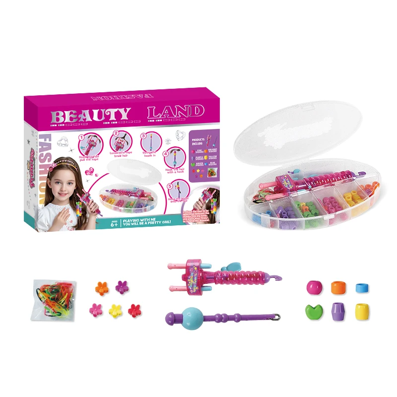 DIY مجموعات جديلة الشعر أداة الفتيات آلة تويست الشعر الخرز الديكور الجمال اللعب لعب طفل أغطية الرأس إكسسوارات الشعر التصميم هدية #5
