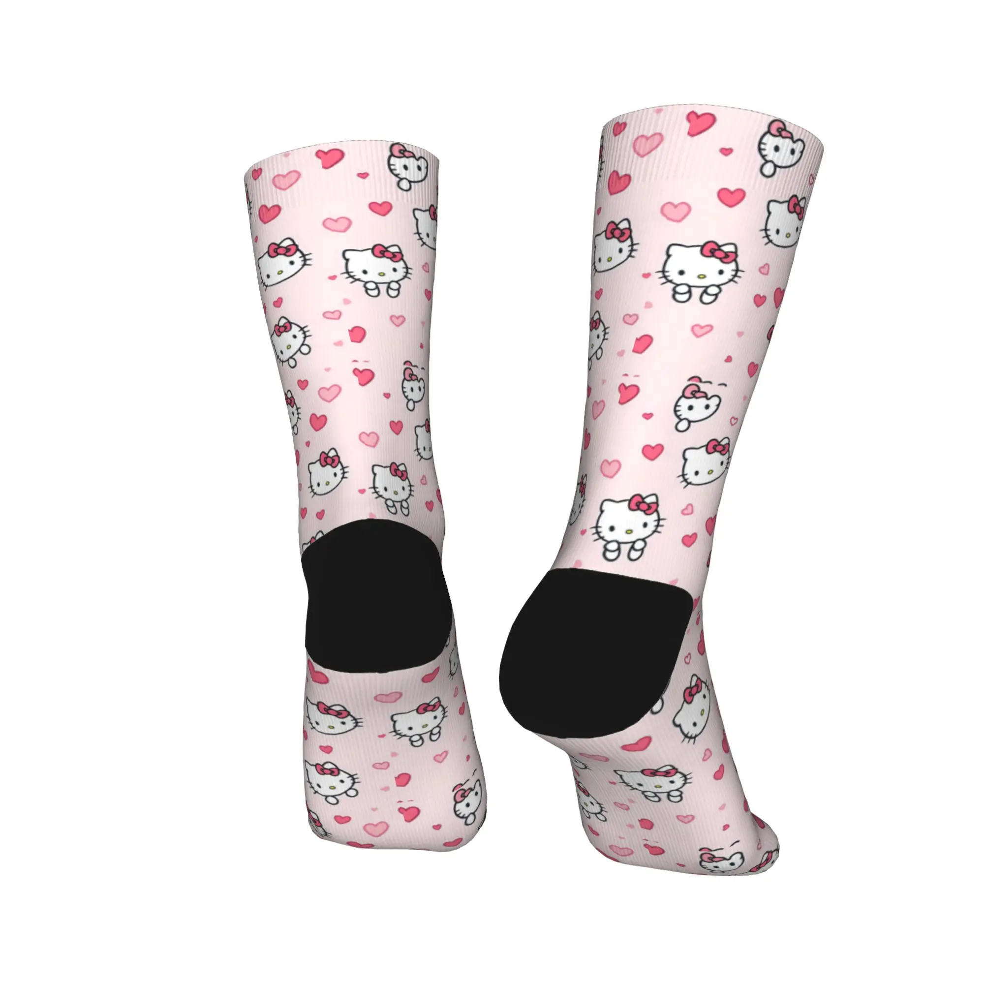 Skarpetki Hellos Kittys, codzienne podkolanówki męskie, miękkie skarpetki do wspinaczki, jesienny wzór, skarpetki antybakteryjne.