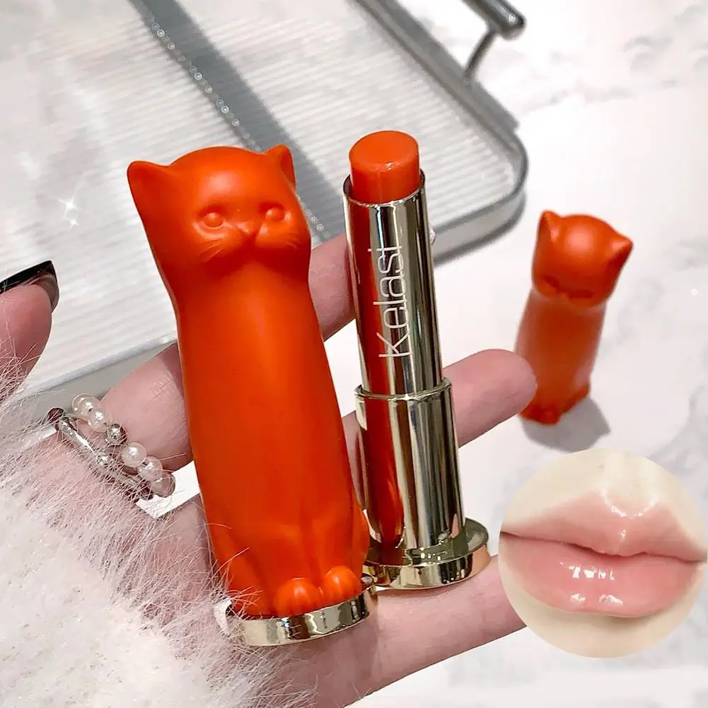 

Sweet Cat Lip Balm Moisturizing Smoothing Soft Shine Lip Balm Anti-dry Brightening Lip Serum Girl Students Lipstick Makeup