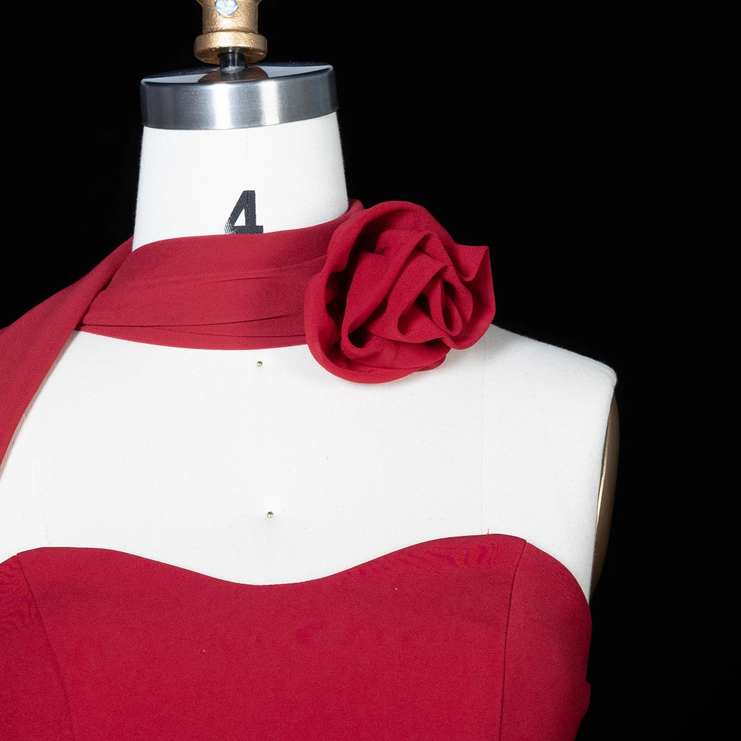 Sharon Said Dubai Elegante Burgunderrote Blumen-Abendkleider mit Langem Seitenschlitz 2026 Hochzeit Formelles Mädchen-Partykleid SS207 Maßanfertigung – Detail 18
