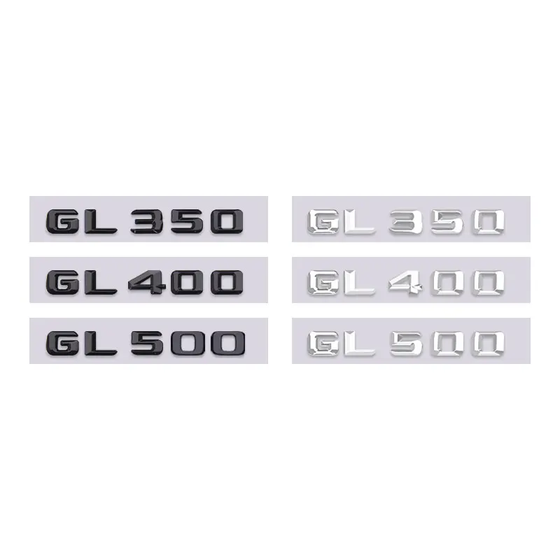 GL350 GL400 GL500 letter logo car stickers for mercedes benz GL class refit rear boot logo trunk displacement number label decal