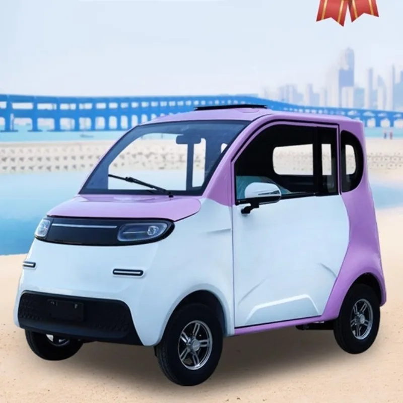 

Laotou Le electric four-wheeler household adult small car fully enclosed transportation battery car