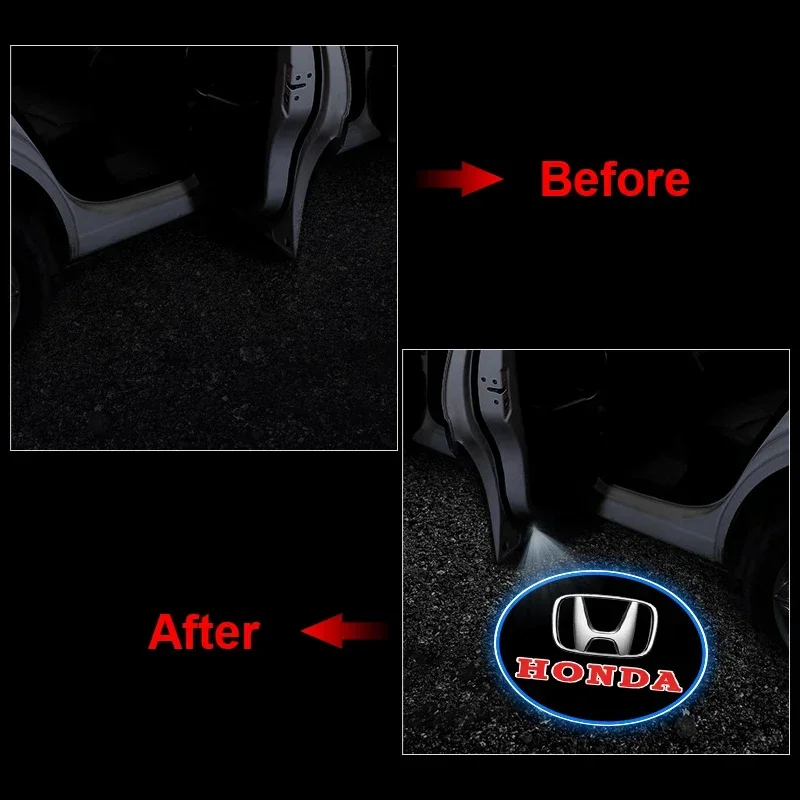 جديد باب السيارة العارض مصابيح LED ترحيب ضوء اكسسوارات السيارات لهوندا سيفيك موجين صالح Hrv جاز CBR أكورد أوديسي جاز CRV