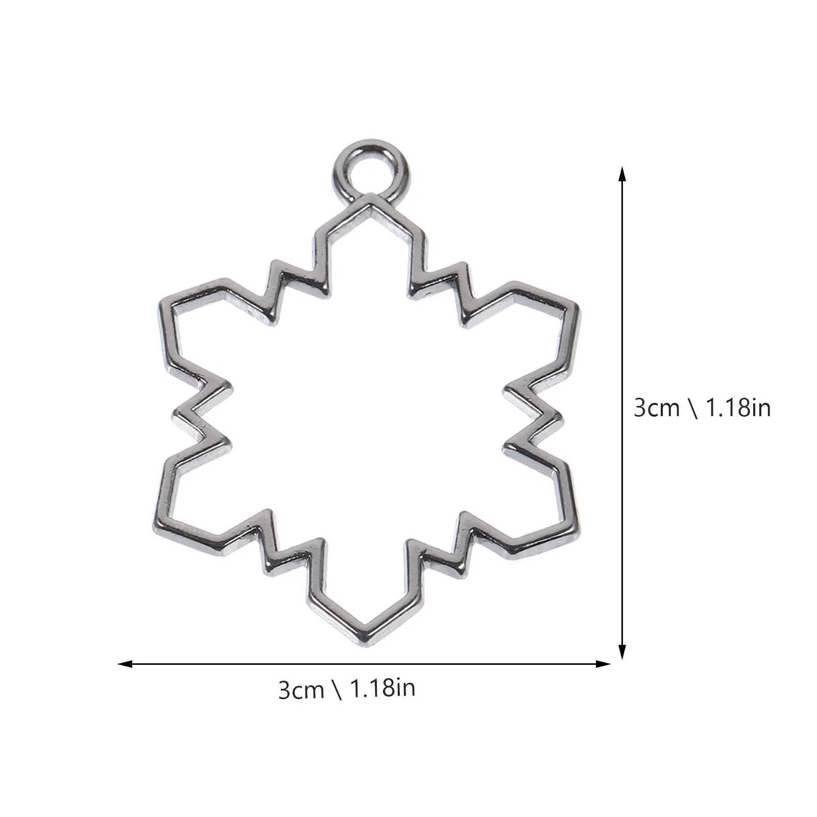 30 Uds joyería de Navidad borde epoxi copo de nieve bisel colgante dijes abiertos colgantes de resina molde hueco para pendientes