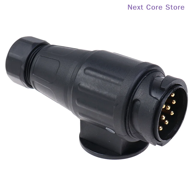 [NC]1Pcs Black 12V 13 Pin Trailer Plug Waterproof Trailer 13 Pole Electrical Connector[NC]