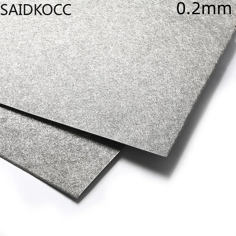 

100x100mmx0.20mm Fuel Cell Pure Ti Fibers Felt Titanium Fiber Felt