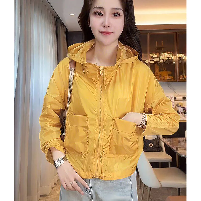 

Модная свободная женская солнцезащитная куртка-кардиган с капюшоном в стиле Джокер, лето 2026, новинка, повседневная, тонкая, вдохновленная дофамином эмоциями