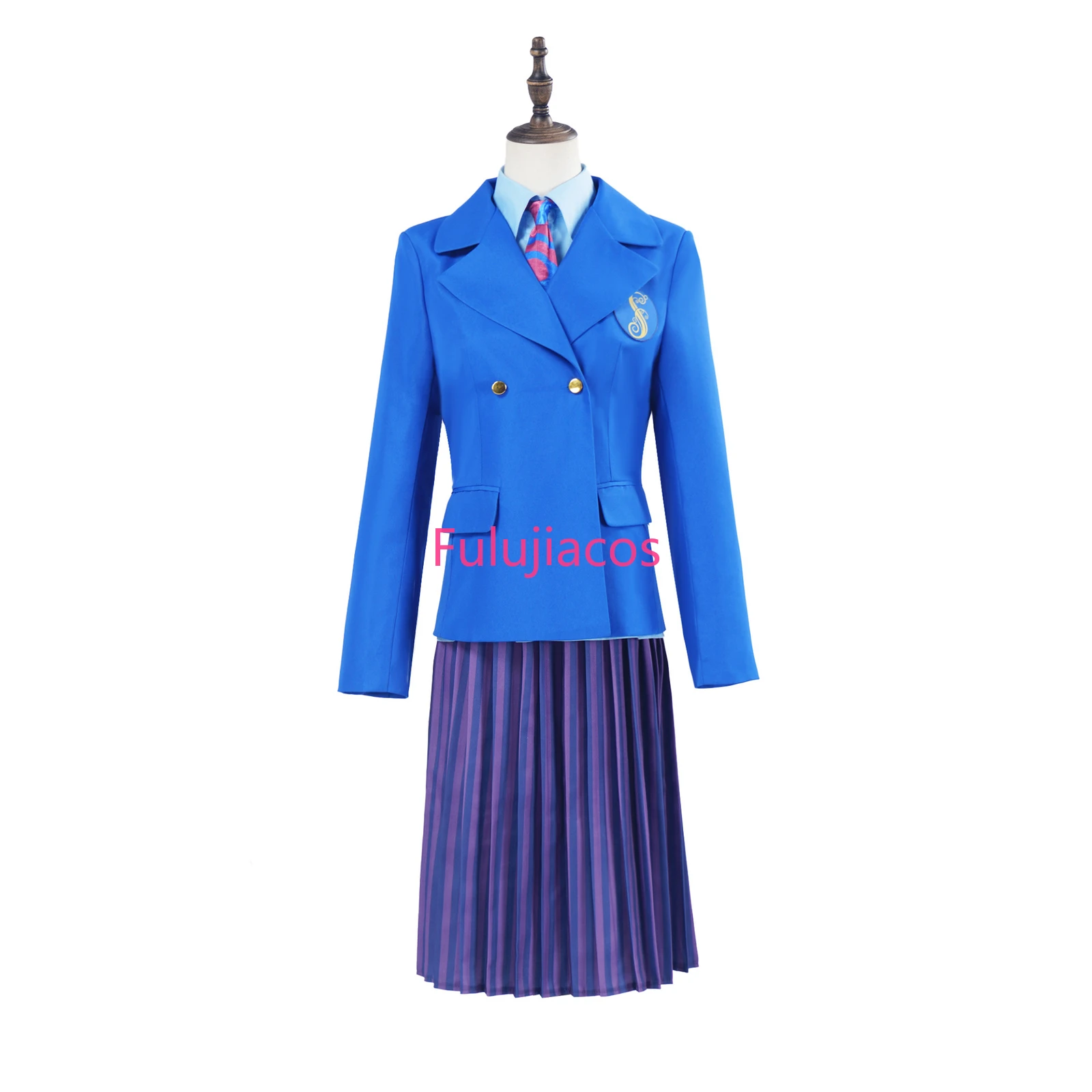 

Fulujiacos School Uniform Cosplay Costume Women Coat Shirt Skirt Necktie