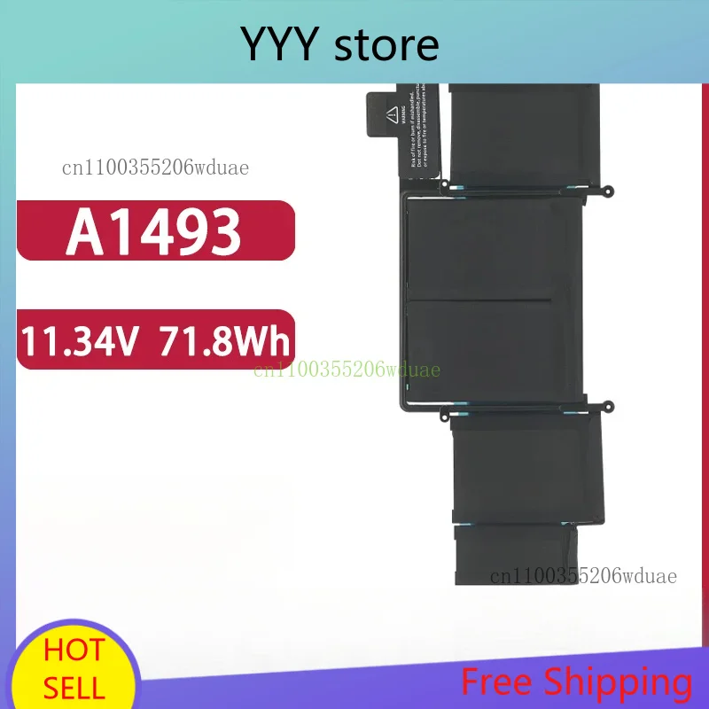 

New A1493 Laptop Battery For Apple Macbook Pro 13 "A1502 2013/2014 series 11.34V 71.8Wh 6300mAh