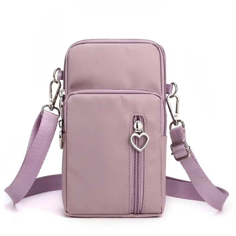 

Daily Multi-layer Zipper Purse Casual Outdoor Travel Nylon Bag Waterproof Women's Mini Oxford Crossbody Bag